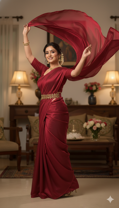 Party wear The Timeless Solid Silk Saree