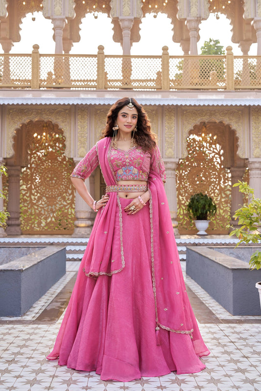 Royal Embroidered Lehenga Choli with Dupatta for Wedding & Festive Wear