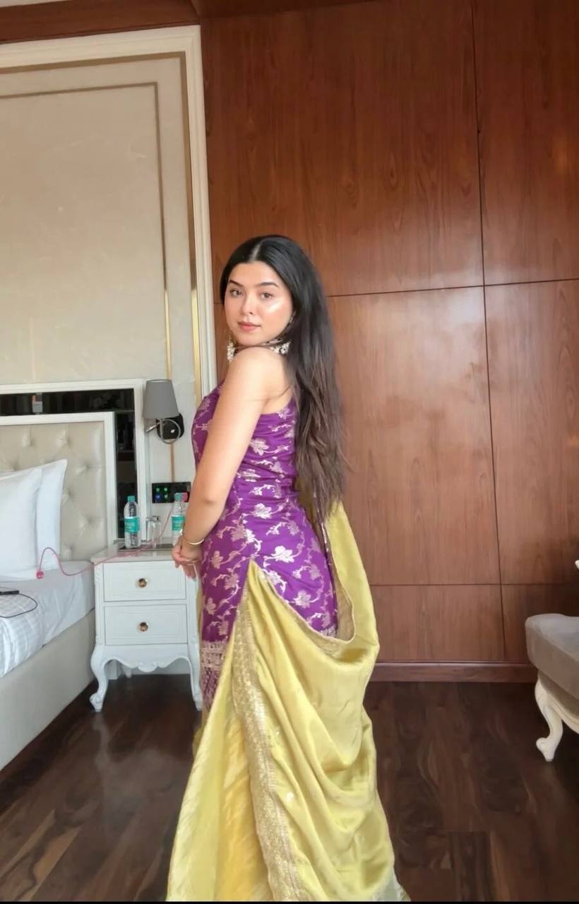 Paridhan Royal Ambar Purple & Mustard Kurta Set