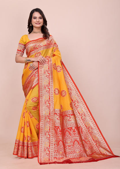 Luxury Paithani Silk Saree with Rich Zari Border & Designer Pallu – Traditional Bridal & Festive Wear