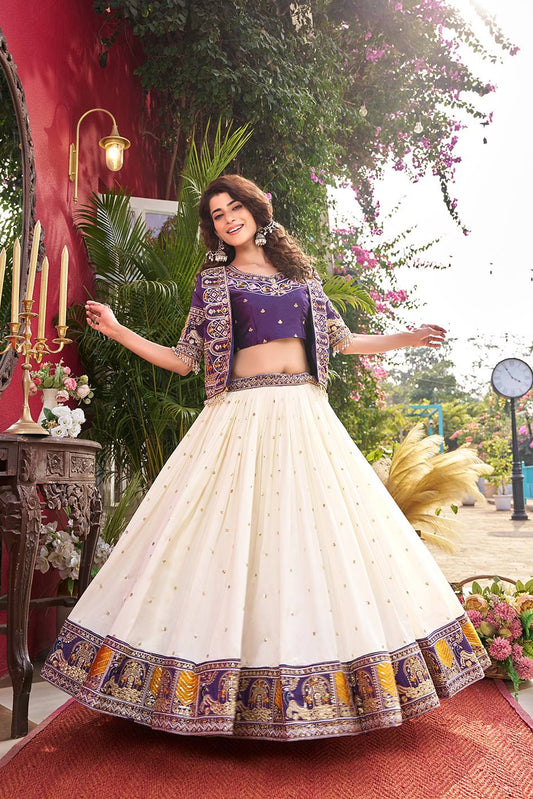 Royal  Lehenga Choli with Designer Koti Jacket – Wedding & Festi
