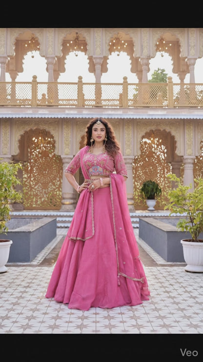 Royal Embroidered Lehenga Choli with Dupatta for Wedding & Festive Wear